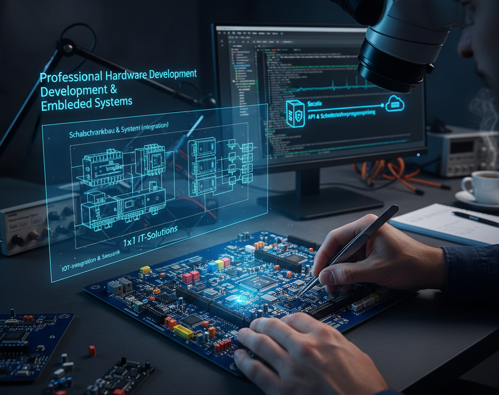 Hardware Entwicklung, PCB Design, Prototypenbau und Systemintegration von 1x1 IT-Solutions